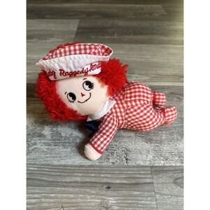 Vintage Applause Baby Raggedy Andy Crawling Plush Doll Johnny‎ Gruelle 7"